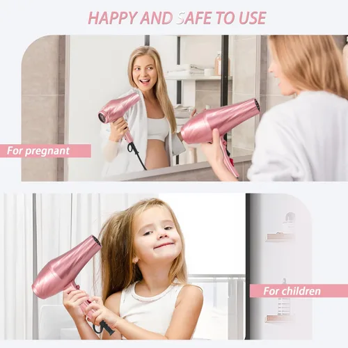 Miniatura 6 de Secador de Pelo, Secador Iónico Profesional con Difusor para Cabello Rizado, 2400W Potente Secador de Pelo de Secado Rápido para Mujeres y Hombres