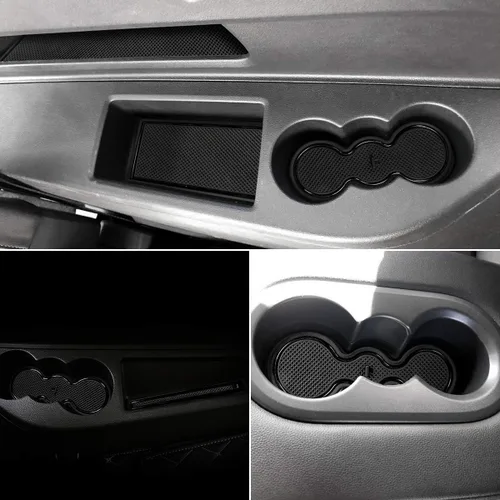 Miniatura 3 de Auovo Portavasos para puerta para Volkswagen VW Atlas Accesorios 2023 2022-2018 Interior personalizado para consola de automóvil, portavasos de Negro