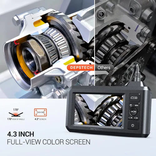 Miniatura 4 de DEPSTECH - Endoscopio industrial de 5.5 mm, cámara de inspección de boroscopio digital HD 1080P con pantalla de 4.3 pulgadas, cámara serpiente