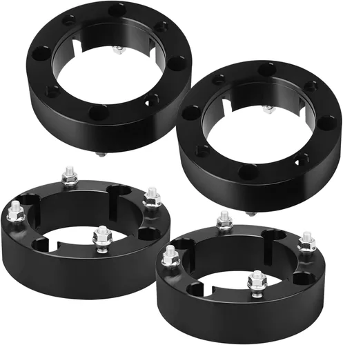 Miniatura 18 de IRONTEK Espaciadores de rueda de 0.157 x 4.000 in, espaciadores forjados reales de 2 pulgadas con orificio de cubo de 2.697 in M12x1.25 pernos aptos