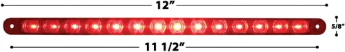 Miniatura 3 de United Pacific 38947B - Barra de luz LED de 12 pulgadas (parada, giro y cola), revestimiento epoxi, totalmente sellada, sistema de 12 V CC - LED