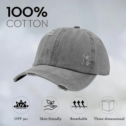 Miniatura 3 de Gorra de béisbol para mujer, diseño de cola de caballo, ajustable, ajustable, para cola de caballo