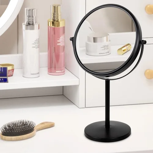 Miniatura 7 de ALHAKIN Espejo de maquillaje con aumento de 10x, espejo de mesa de 8 pulgadas de doble cara con aumento, espejo de maquillaje giratorio para baño