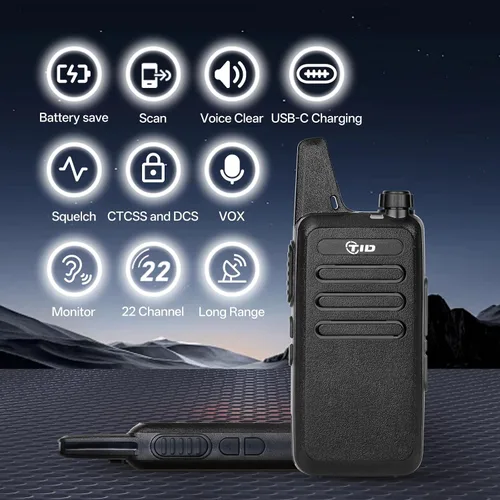 Miniatura 2 de TID RADIO TD-M8s Walkie Talkies para adultos, radio bidireccional de largo alcance, radios FRS VOX sin licencia, walkie talkies recargables de 2