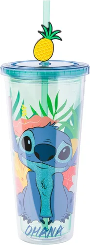 Miniatura 11 de Silver Buffalo Disney Una Loca Aventura de Goofy con Goofy, Max Goof, Roxanne y Bobby Zimuruski - Vaso de plástico para bebidas frías con tapa