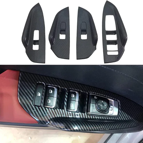 Miniatura 11 de AOKIO Cubierta de Manija de Puerta Exterior de Fibra de Carbono en Estilo ABS para Kia K5 2020 2021 2022 2023 2024 2025 con Llavero Inteligente
