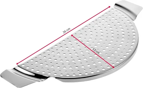 Miniatura 7 de Westmark Colador de sartén de acero inoxidable – Escurridor de ollas resistente al calor con asas de agarre empotradas, se adapta a macetas de hasta