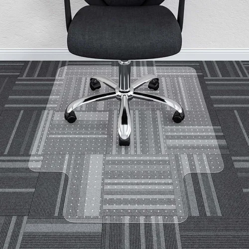 Miniatura 14 de Tapete para silla de oficina para suelo de madera dura, 48 x 30 pulgadas, alfombrilla de vinilo transparente para silla rodante, oficina y hogar