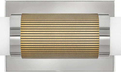 Miniatura 7 de Hinkley 50063BN Zevi - Lámpara LED grande para tocador de baño, barra de baño de ópalo grabado, moderno puño de dos tonos, se monta vertical u