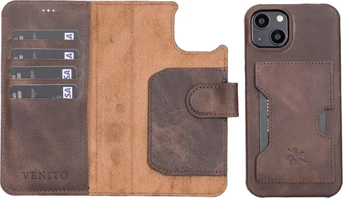 Miniatura 184 de Venito Florence - Funda de piel compatible con Samsung Galaxy S9, extra segura con bloqueo RFID, cartera desmontable para teléfono (gris decolorado)