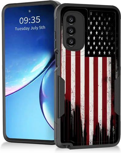 Miniatura 24 de Para Moto G Power 2022 – Funda protectora resistente de doble capa de policarbonato duro híbrido de goma suave a prueba de golpes – Ciervo