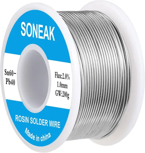 60/40 Alambre de soldadura de estaño con núcleo de colofonia para soldadura eléctrica (1.0mm 200g)