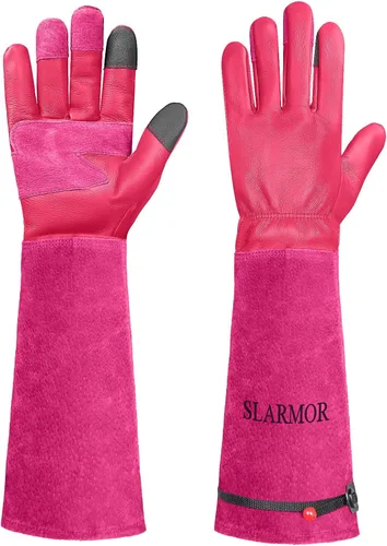 Miniatura 10 de Guantes largos de jardinería para mujeres/hombres, guantes de poda de rosas a prueba de espinas, guantelete resistente, el mejor regalo de jardín