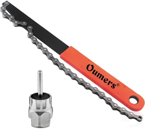 Miniatura 2 de Oumers Herramienta de extracción de casete de bicicleta, herramienta de extracción de rueda libre de casete con látigo de cadena y llave auxiliar
