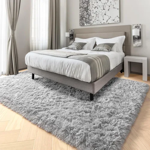 Miniatura 3 de PAGISOFE Alfombras de Área Ultra Suaves y Esponjosas para Dormitorio de Niños Varones, Alfombras Plateadas para Habitación de Niños, Alfombra