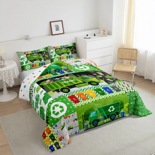 Miniatura 5 de Juegos de Edredón de Bombero Tamaño Twin para Niños, Adultos y Adolescentes, Juego de Ropa de Cama con Patrón de Insignia de Bombero y Llama
