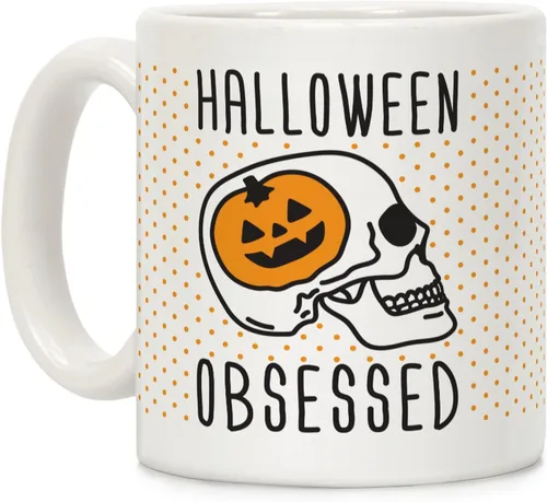 Miniatura 143 de LookHUMAN Taza de Café de Halloween – Halloween Is Meowgical Tazas, Taza de Café Espeluznante Idea de Regalos de Taza, 15 Onzas 10-Blanco