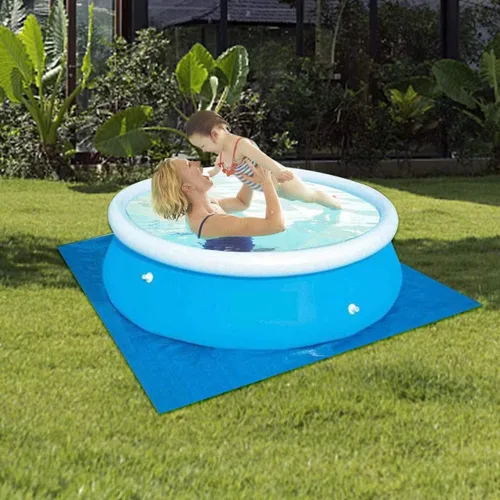 Miniatura 5 de Paño redondo de tierra para piscina de 12 pies para las piscinas sobre el suelo, manta de piscina para las piscinas del marco, accesorios
