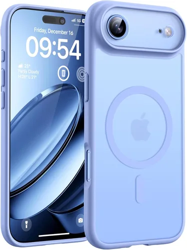 Miniatura 72 de TOCOL Funda magnética 3 en 1 para iPhone 14 Pro, mejorada [protección completa de cámara] con 2 protectores de pantalla, funda de grado militar Azul