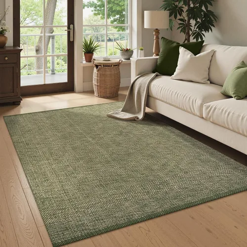 Miniatura 9 de LEEVAN - Alfombras lavables para cocina de 3 x 5 pies, alfombra de color crema para dormitorio, alfombra de algodón tejida para entrada, alfombra