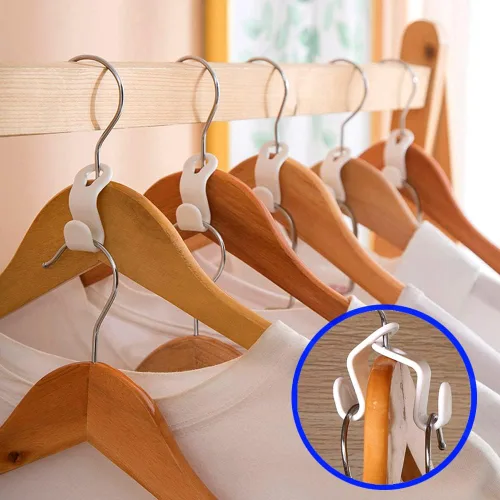Miniatura 5 de 120 ganchos de conexión para colgar ropa, ganchos de plástico en cascada, ganchos extensores, ganchos de conexión para organizador de armario, 47.2