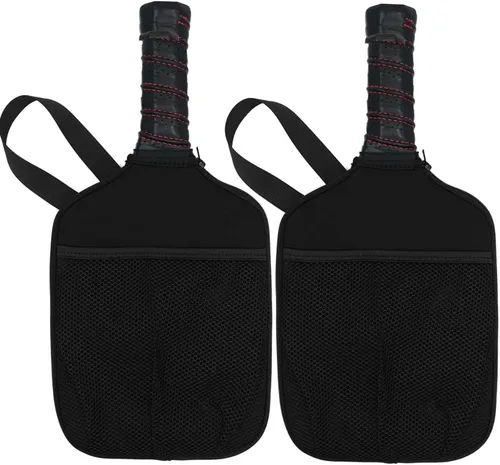 Miniatura 8 de WK IEASON Funda de neopreno para paletas de pickleball con bolsillos interiores y correa de asa, funda para raqueta y organizador de bolas Impresión