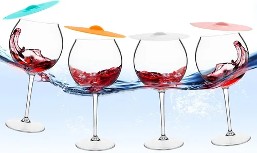 Miniatura 7 de Copas de vino flotantes para piscina con tapas de taza, juego de 2, copas de vino inastillables junto a la piscina, taza flotante, tina de piscina