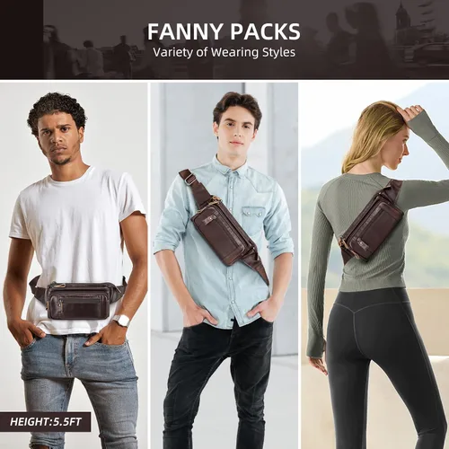 Miniatura 3 de HUMERPAUL Bolso bandolera para hombre y mujer, Café, Moderno