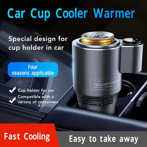 Miniatura 5 de Calentador inteligente 2 en 1 para auto, 12 V 36 W, soporte para taza de refrigeración y calefacción para automóvil, control táctil, taza de viaje