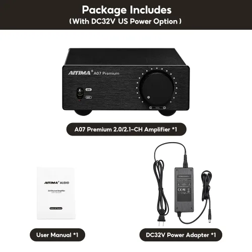 Miniatura 12 de AIYIMA A07 TPA3255 Amplificador de potencia 300Wx2 HiFi Clase D Amplificador de Audio Mini Amplificador Estéreo de 2 Canales para Altavoz Pasivo