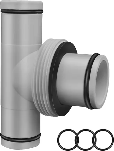 Miniatura 13 de Conector de manguera de piscina para doble sello a prueba de fugas y flujo de agua estable, adaptador de manguera de piscina de junta en T de 1.25 a
