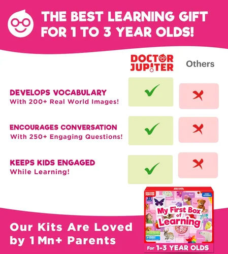 Miniatura 6 de Doctor Jupiter Mi Primera Caja de Aprendizaje Juguetes para Niños Pequeños de 1-2-3 años Actividades de Aprendizaje y Educación para Niñas de 1+