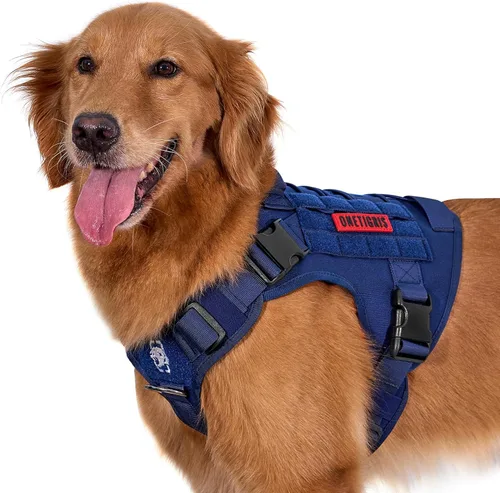Miniatura 36 de Arnés táctico para perro, arnés de cuerpo completo para perro con mango, chaleco resistente para perro para senderismo, entrenamiento, perros