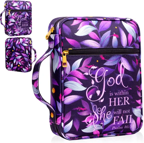 Miniatura 15 de GUEER Funda para Biblia para hombres, Portabiblia, Funda para Biblia Bolsa Organizadora de Transporte, con Cremallera y Bolsillos para Biblia