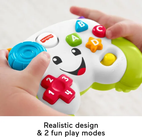 Miniatura 4 de Fisher-Price Juguete para Bebés y Niños Pequeños Controlador de Juego Laugh & Learn, Verde, Actividad de Aprendizaje Musical para Juego