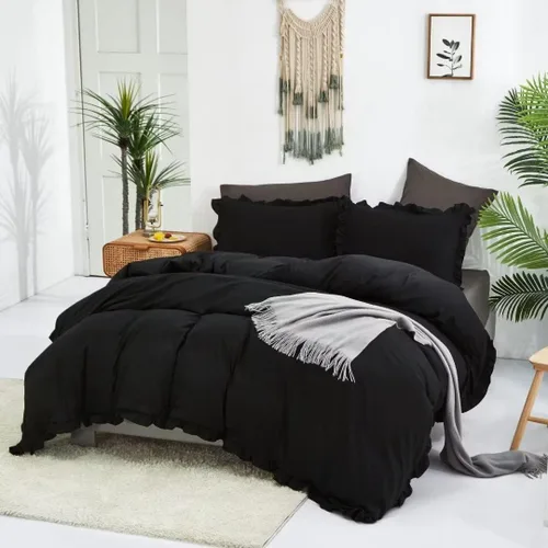 Miniatura 204 de CLOTHKNOW - Juego de edredón verde militar tamaño completo de 3 piezas, juego de ropa de cama verde oscuro, edredón suave con 2 fundas de almohada