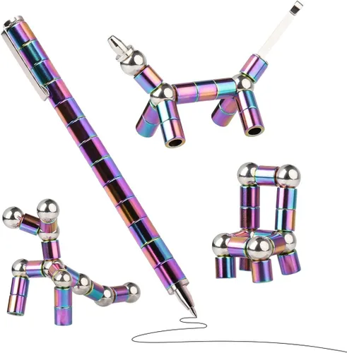 Miniatura 7 de HKDGYHON Bolígrafo de juguete, bolígrafo de metal magnético de descompresión, bolígrafo magnético de escritura multifunción, regalo para niños