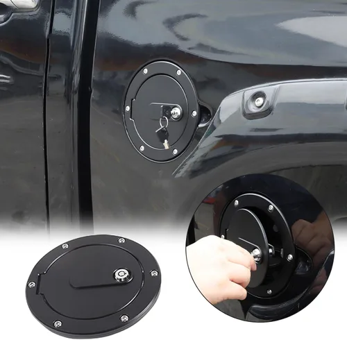 Miniatura 3 de Tapa de repuesto antirrobo para depósito de combustible de automóvil, compatible con Toyot@ Tundra 2017-2021, tapa de puerta de tanque de gasolina
