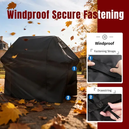 Miniatura 6 de SHINESTAR Funda para parrilla al aire libre, se adapta a Weber Spirit 200 y Spirit II 200 parrilla de gas 600D Oxford resistente a prueba de agua