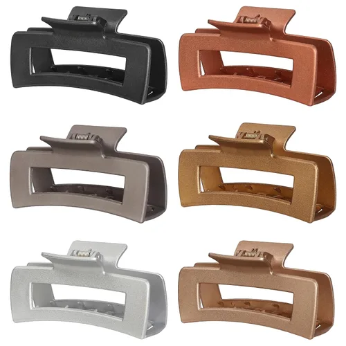 Miniatura 31 de Sisiaipu Pinzas de pelo grandes de 4 pulgadas, 6 piezas de garra grande para cabello grueso, pinzas cuadradas para el cabello para mujeres, pinzas