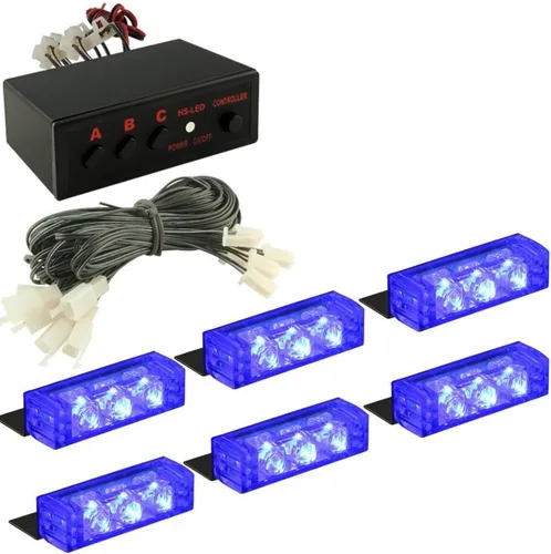 Miniatura 8 de DIYAH Luces estroboscópicas de advertencia de peligro de emergencia LED de alta intensidad LED de alta intensidad para parabrisas de tablero