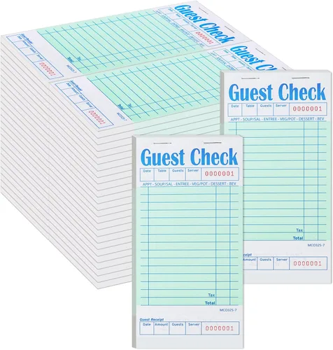 Miniatura 35 de ZPARIK Paquete de 6 Libros de Comandas para Meseros, Blocs de Notas para Servidores, Talonario de Comandas, Bloc de Notas para Meseras para Verde