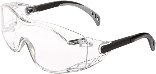 Gateway Safety 6980 Cover2 - Gafas de seguridad protectoras - Over-The-Glass (OTG), lente transparente, varillas negras