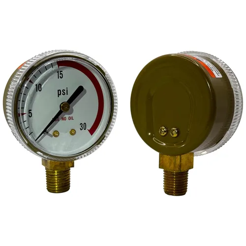Miniatura 2 de Medidores de reemplazo de baja y alta presión para regulador de acetileno 2" x 30 psi y 400 psi