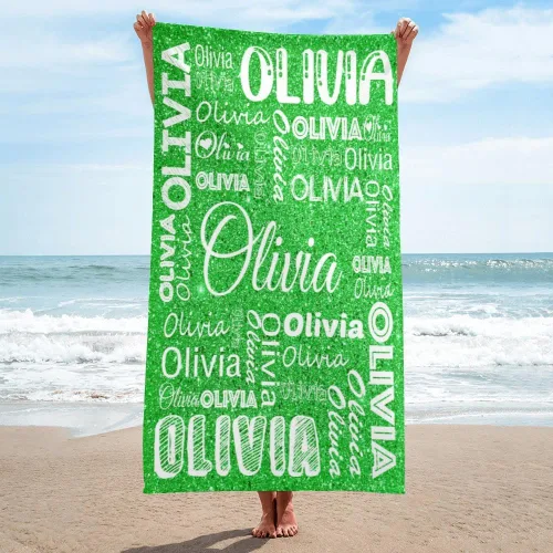 Miniatura 24 de Dr.TOUGH Toallas de playa personalizadas para adultos y niños, toallas de piscina personalizadas con nombre, toallas de playa de microfibra