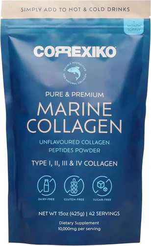 Miniatura 10 de Polvo de péptidos de colágeno marinos hidrolizados. Piel de pescado capturada en la naturaleza canadiense (no escamas)-Colageno Hidrolizado