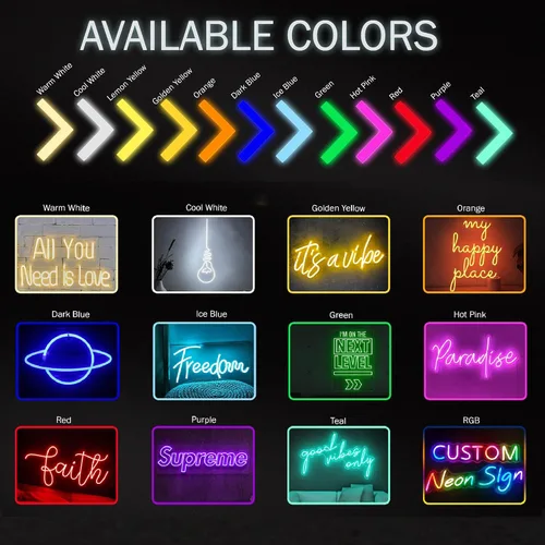 Miniatura 5 de Letrero de neón personalizado con luz LED personalizable para decoración de pared, letrero de neón personalizado para dormitorio, fiesta