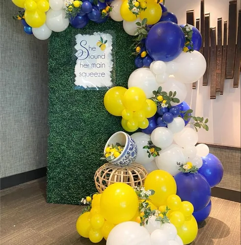 Miniatura 66 de Globos rosados y morados, 50 unidades de 12 pulgadas, globos de confeti, globos de látex metálicos rosados y morados con cinta, globos de fiesta