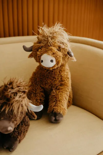Miniatura 2 de The Petting Zoo Highland Cow - Peluche de animales de peluche, regalos para niños, animales salvajes de la vida silvestre, juguete de peluche