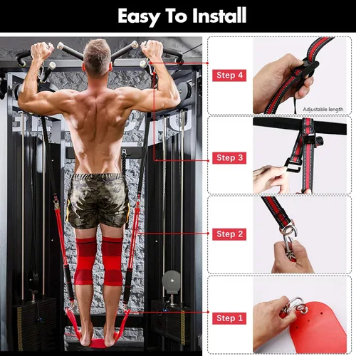 Miniatura 2 de SYNTECSO Bandas de asistencia para dominadas de 220 a 440 libras, bandas de resistencia resistentes para entrenamiento de dominadas